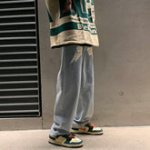 Men Jeans Spring and Autumn Loose Denim Trousers
